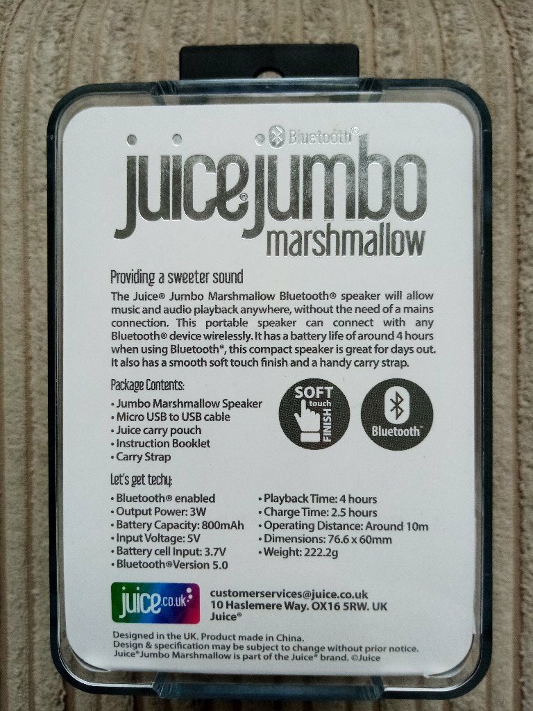 juice jumbo marshmallow speaker